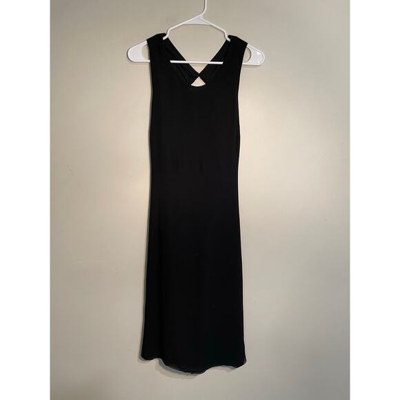 Armani Collezioni Black Silk Backless Midi Knee Length Dress - Picture 2 of 14